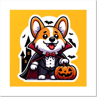 Vampire corgi Posters and Art